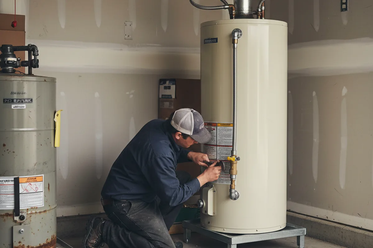 Water heater and shutoff valve replacement in Edgard